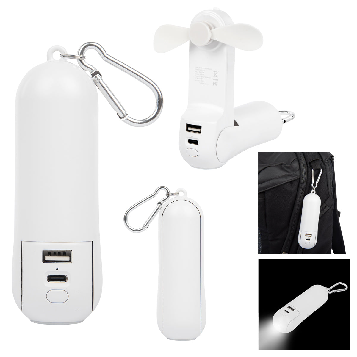 Rechargeable Power Bank With Fan & Flashlight (15)