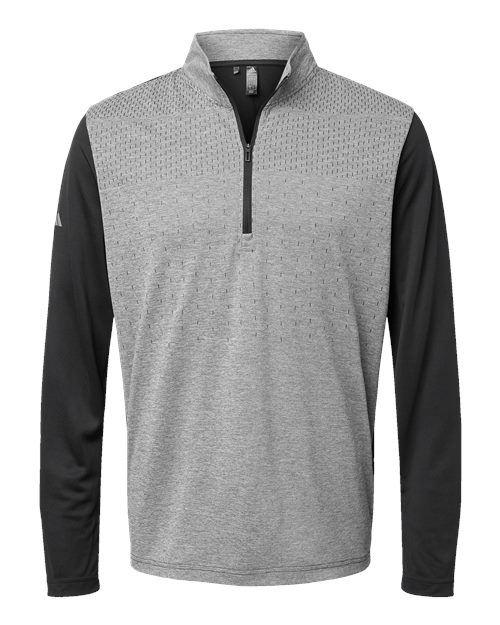 Adidas Heather Block Print Quarter-Zip Pullover