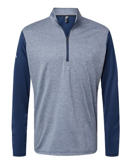 Adidas Heather Block Print Quarter-Zip Pullover