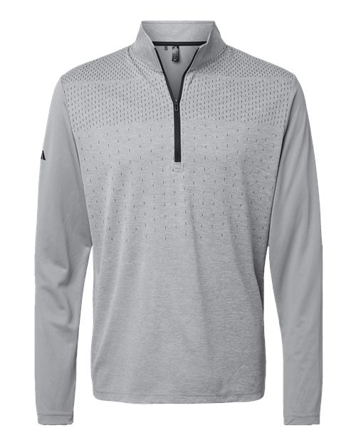 Adidas Heather Block Print Quarter-Zip Pullover